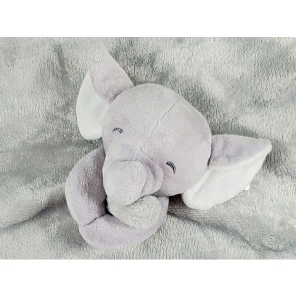 Carter’s Elephant Grey Security Blanket Lovey Baby Plush Toy Satin Back 14x14 - Picture 4 of 9